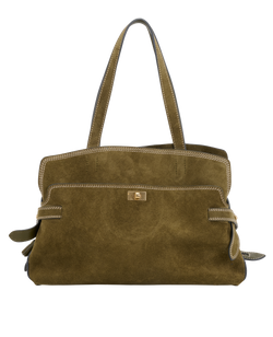 Wilson Tote, Suede, Green, MII, DB, 3*